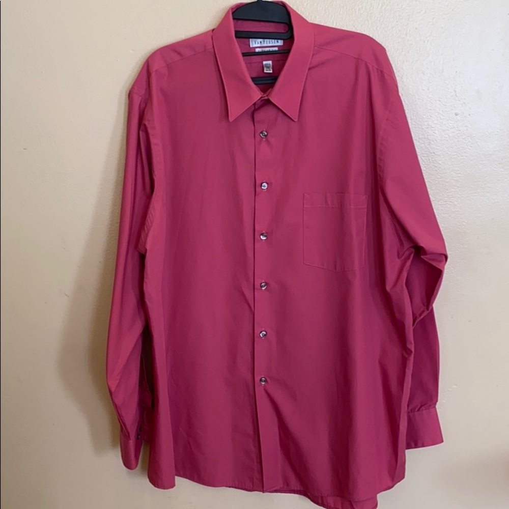 Pink button up shirt